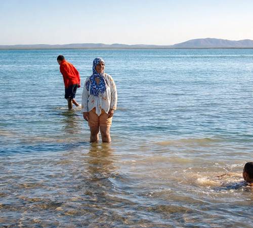 Au bord du lac Dayet