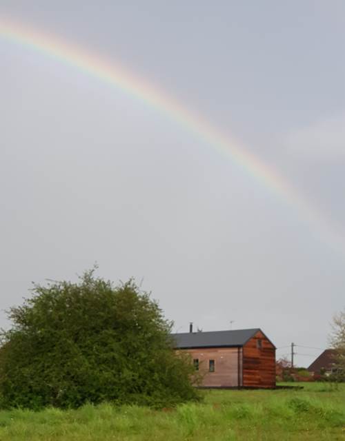 Cabane de l'Ecureuil et arc en ciel