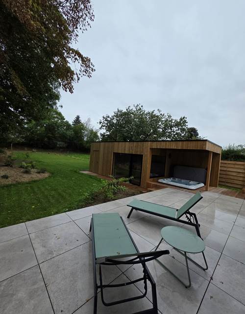terrasse vue sur le jardin