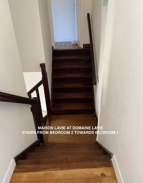 Maison Lavie staircase from Bedroom 2 towards Bedroom 1