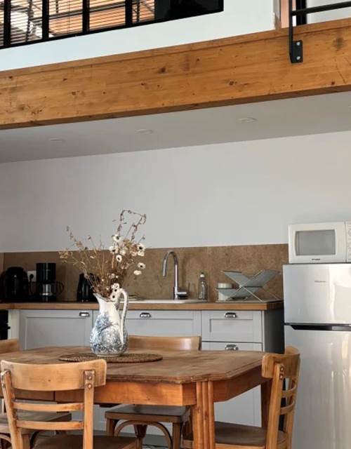 La cuisine - salle à manger - La Fon du Berger gîte en Haut-Médoc - Pauillac