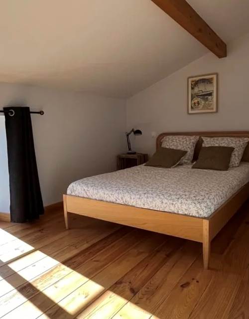 Chambre lit deux places - La Fon du Berger gîte en Haut-Médoc - Pauillac