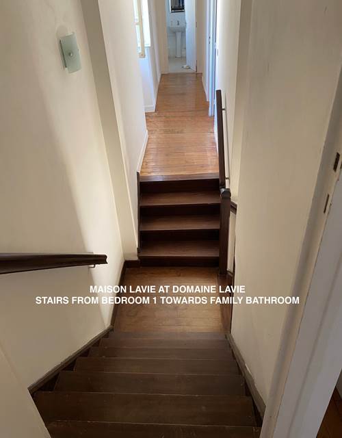Maison Lavie staircase from Bedroom 1 towards family bathroom
