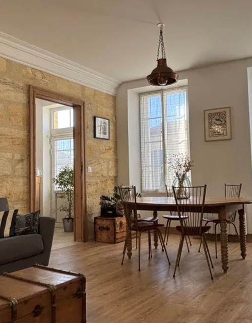 Salon - salle à manger - Château La Fon du Berger gîte en Haut-Médoc et Pauillac