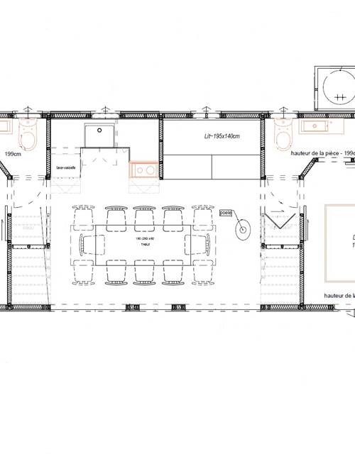 Cabane de l'Ecureuil, plan rdc
