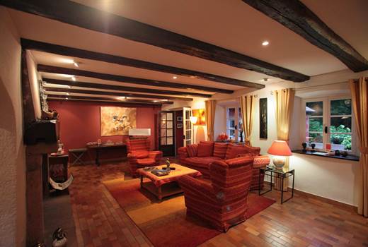 Salon avec cheminée