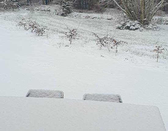 les charmes terrasse neige