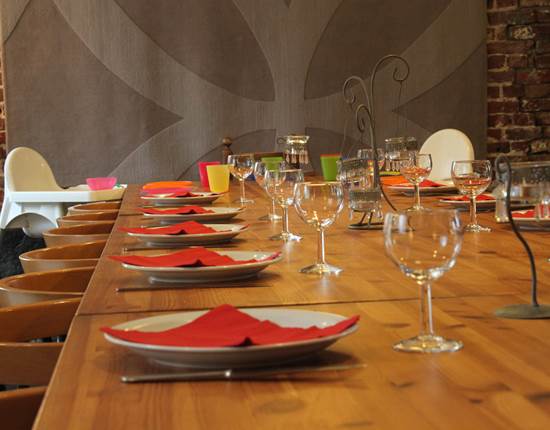 table gros plan