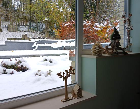 un jour de neige, vue arrière