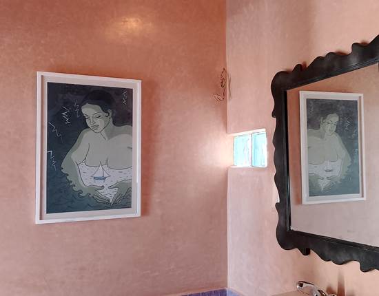 Chambre Double Vue Piscine avec Salle de bain Privative - Lavabo