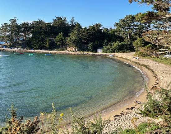 Plage sauvage Ile aux Moines embarcadere a 5 min