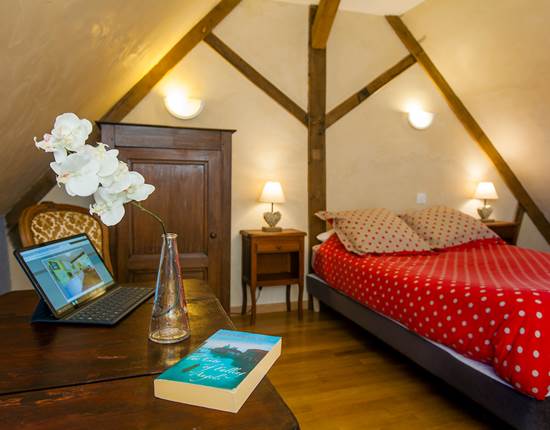 une chambre du gîte de la TOUR DE GUET