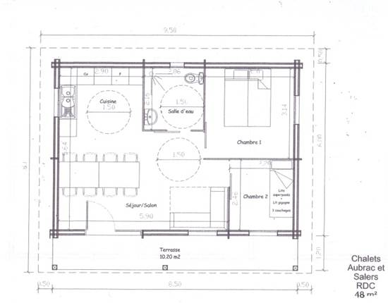 Plan du chalet Aubrac