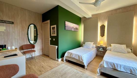 Chambre Les Pins - Lits Jumeaux - Horizon des Landes Doazit