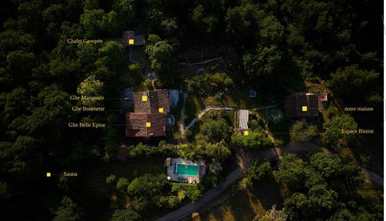 Vue aérienne domaine entier descriptif