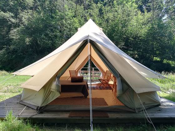tente lodge location camping haute vienne entre limoges et brive la gaillarde