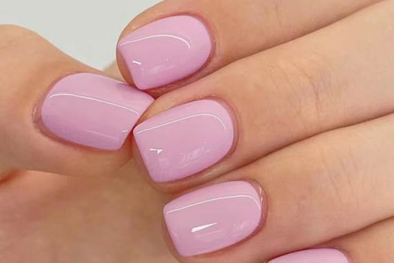 Square Shaped Pure Light Pink Simple Design