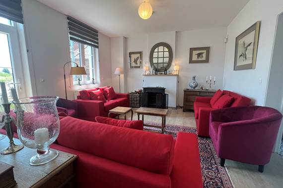 Salon avec poêle