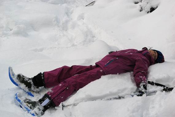 Sieste dans le neige