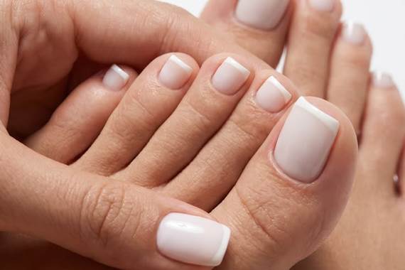 French Pedicure Elegant Milky Toe Look Idea