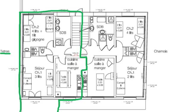 Appartement Tétras (plan)