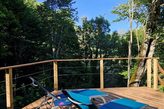 Vue côté transats