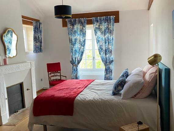 la chambre de la suite bleue