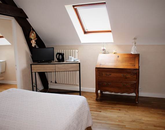 Chambre rose, ferme de la Gautraie, St James