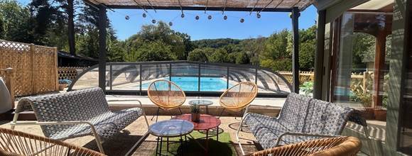 La terrasse du gîte L'escale nature