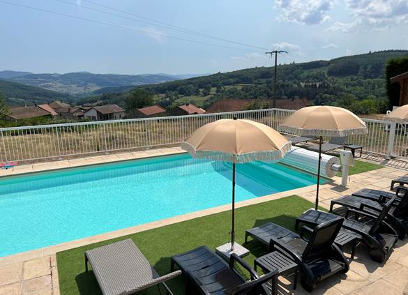 Piscine 11x5 avec vue sur la vallée