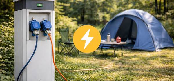 Station de connexion e´lectrique au camping
