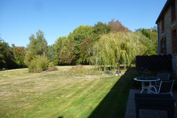 View from the patio areas at the back of the gites