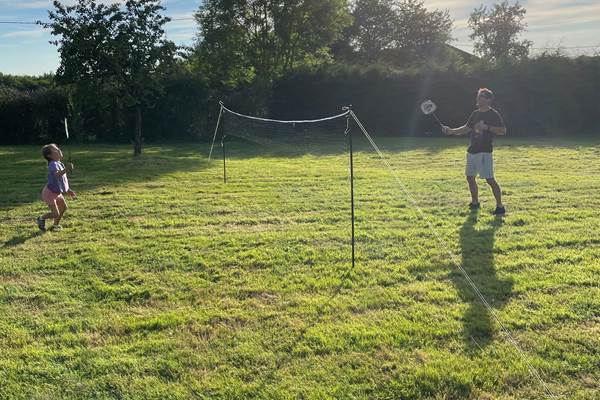 Badminton in the garden