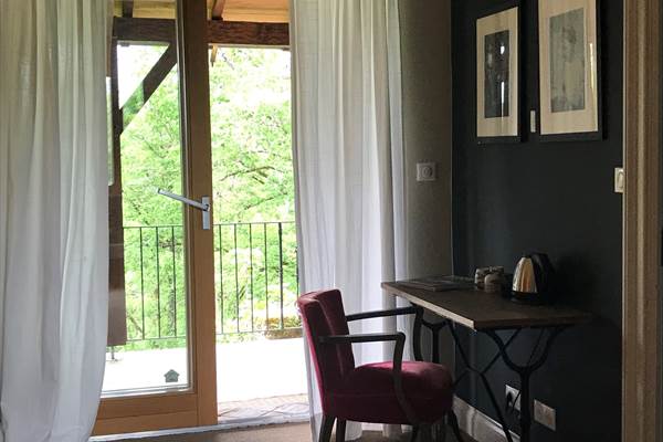 Chambre double avec baignoire accès terrasse