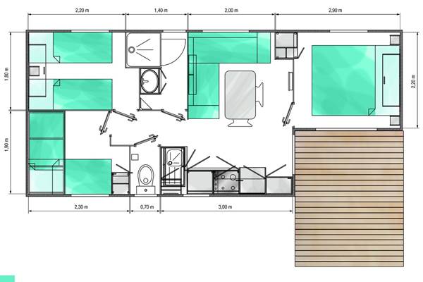Bungalow Samba - Plan