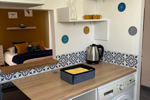 Vue pièce principale du studio vue de la cuisine