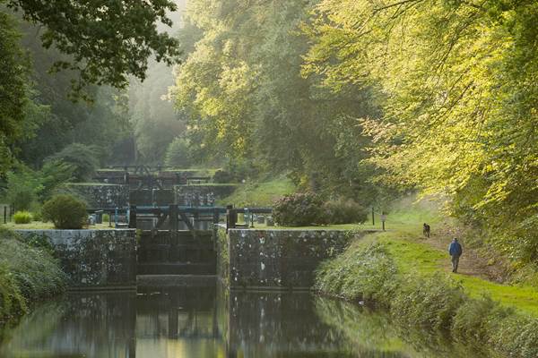 Site des onze écluses sur le Canal d'Ille et Rance à Hédé-Bazouges