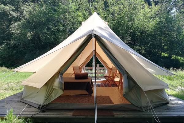 tente lodge location camping haute vienne entre limoges et brive la gaillarde