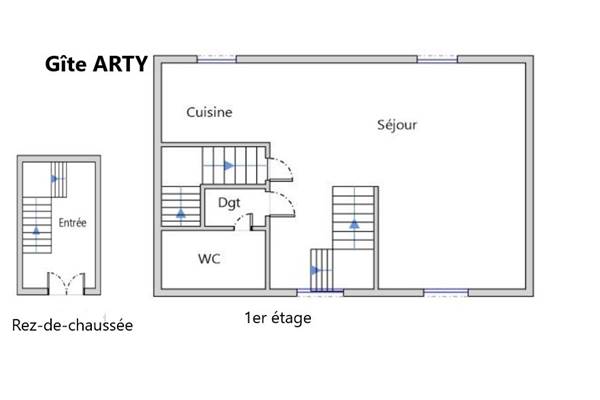 Plan Arty RDC et 1er étage