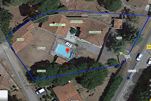 Gîte Osmonde vue du ciel