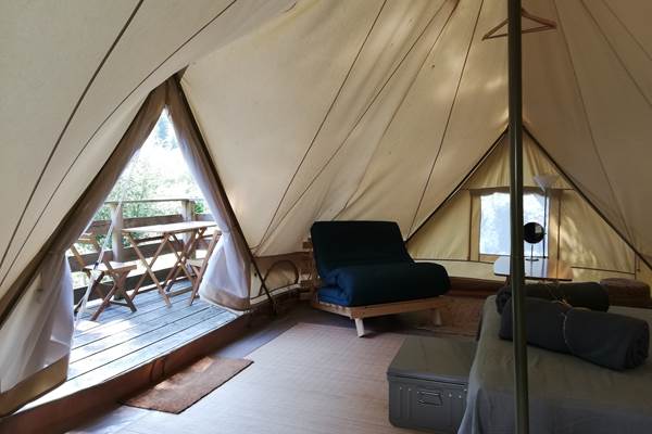 tente aménagée 2-3 personnes location camping 87
