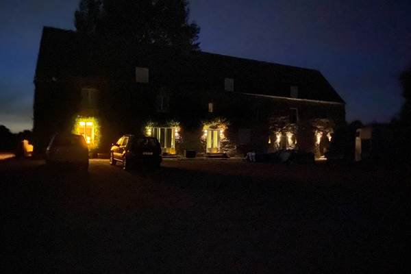 Haus beleuchtet