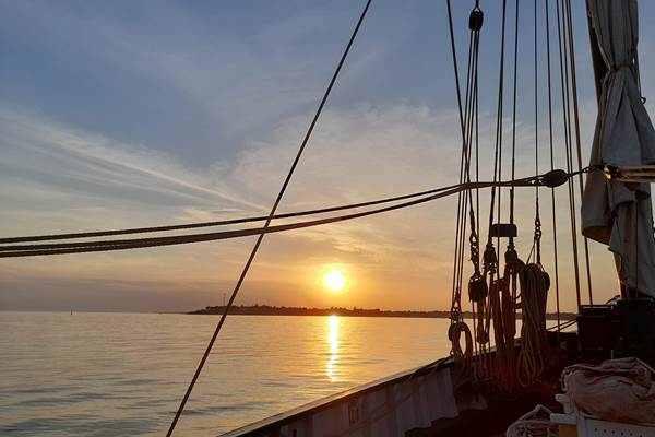 Coucher de soleil à bord du Corentin