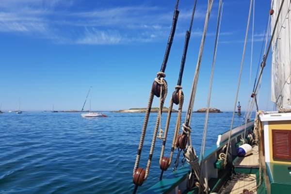L'archipel des Glénan vu du Corentin