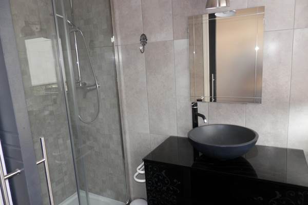 Salle d'eau avec douche.-page