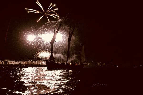 Corentin durant le feu d'artifice