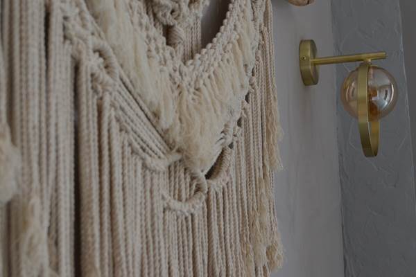 Macramé mural chambre Platane