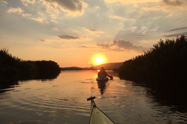 Abbartello kayak Corse coucher de soleil-photo-news