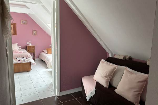 Alcôve avec canapé convertible en couchage 140x190