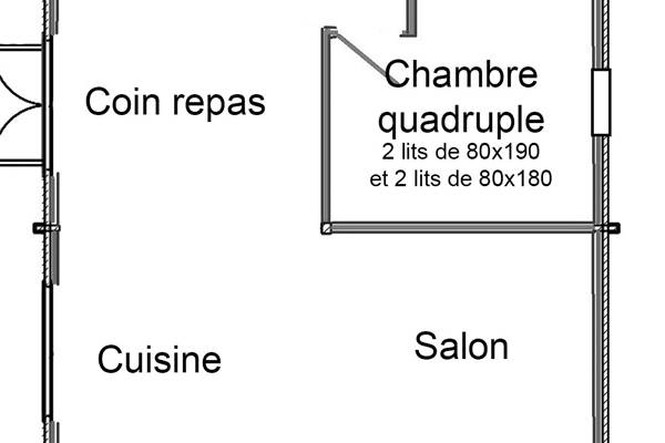 Plan du chalet Komodo
